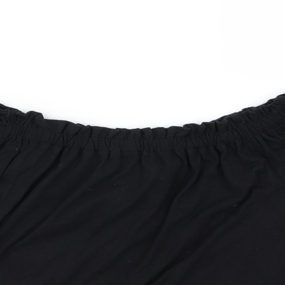 Womens UK Size 10 New Look Black Basic T-Shirt