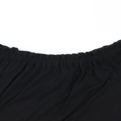 Womens UK Size 10 New Look Black Basic T-Shirt