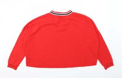 Primark Womens Red  Jersey Pullover Sweatshirt Size XL