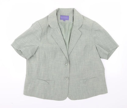 Autonomy Womens Green  Rayon Jacket Suit Jacket Size 18