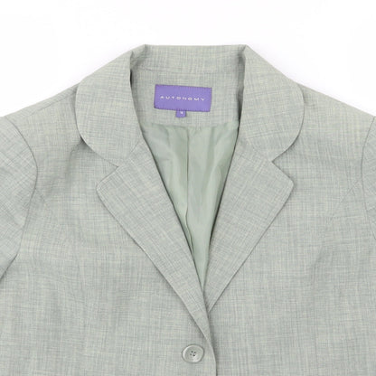Autonomy Womens Green  Rayon Jacket Suit Jacket Size 18