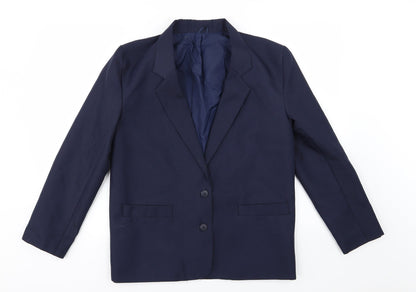 Preworn Womens Blue   Jacket Suit Jacket Size 12