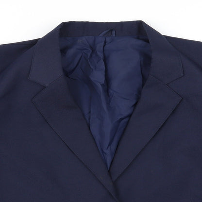 Preworn Womens Blue   Jacket Suit Jacket Size 12