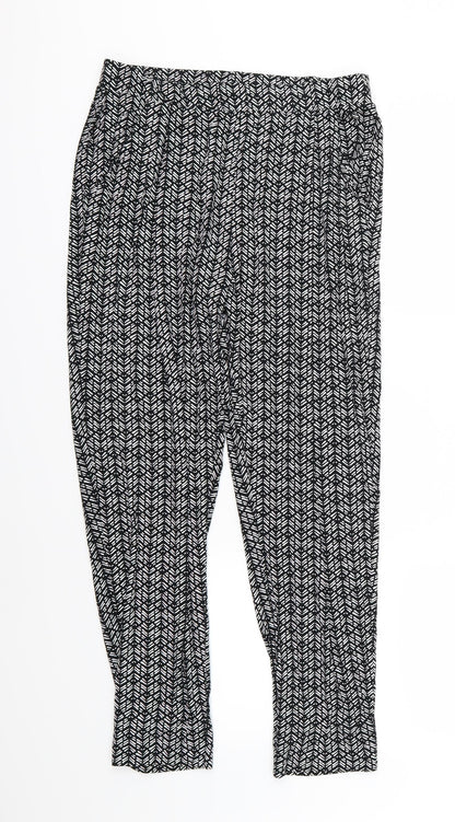 Womens UK Size 10 Marks and Spencer Regular Fit Harem Black Trousers