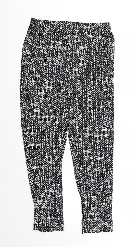 Womens UK Size 10 Marks and Spencer Regular Fit Harem Black Trousers