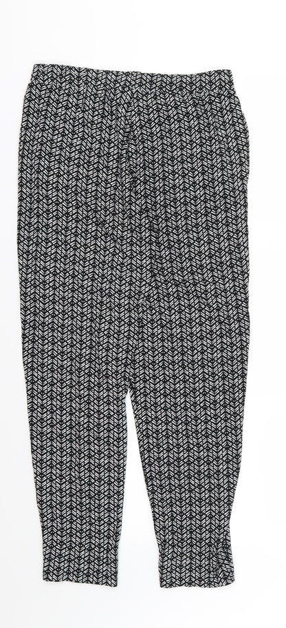 Womens UK Size 10 Marks and Spencer Regular Fit Harem Black Trousers