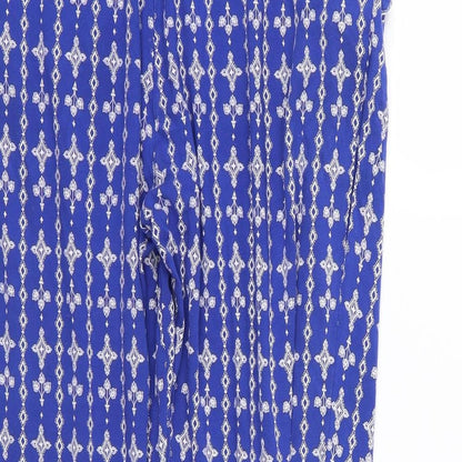 Womens UK Size 12 Marks and Spencer Regular Fit  Blue Trousers