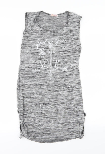 Womens UK Size M Style plus Grey Basic Tank