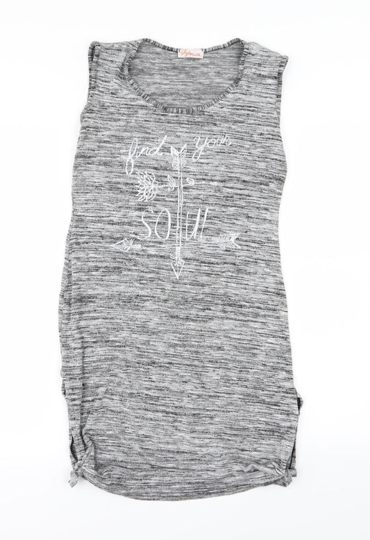 Womens UK Size M Style plus Grey Basic Tank