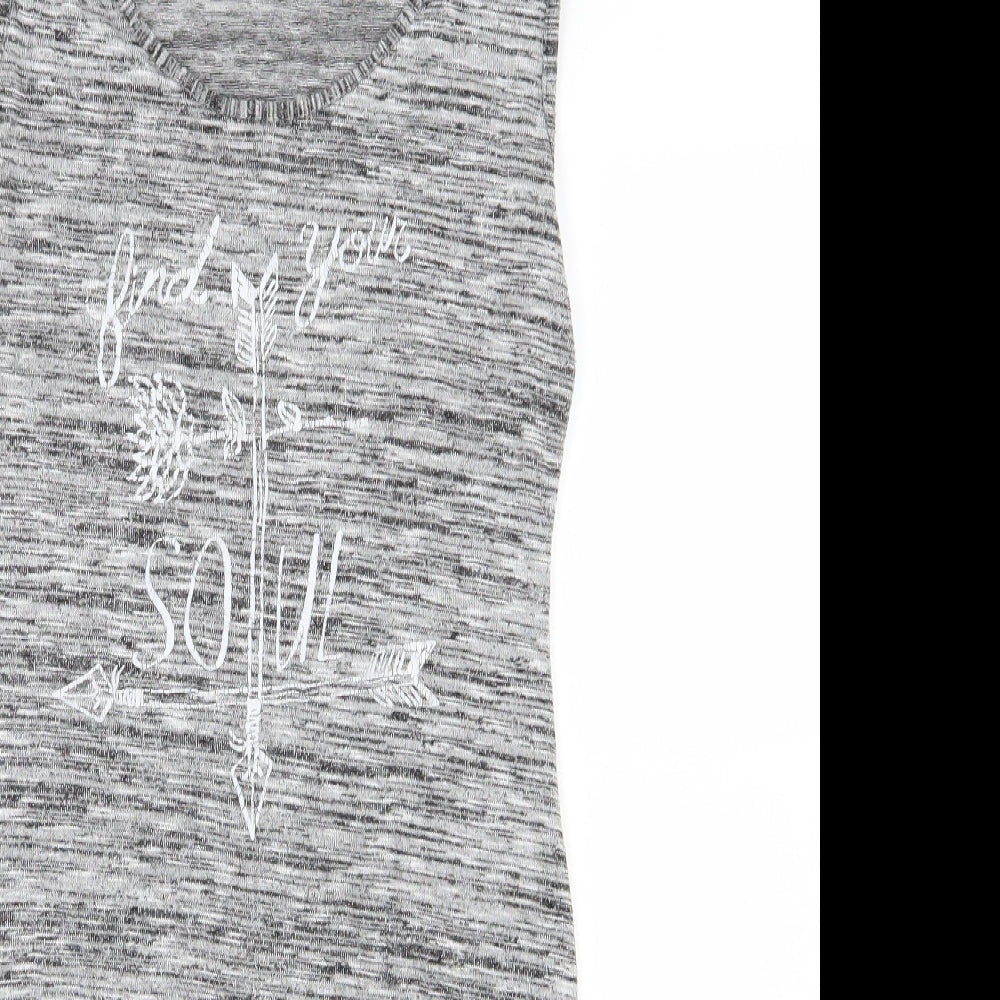 Womens UK Size M Style plus Grey Basic Tank