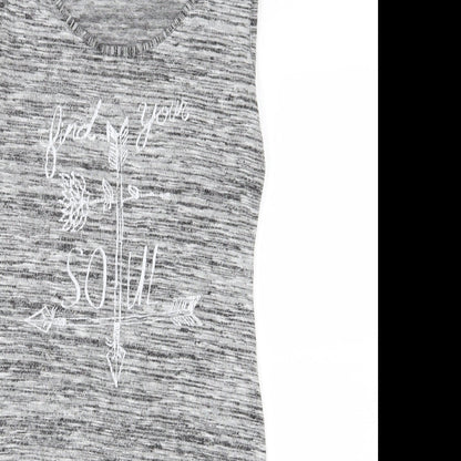 Womens UK Size M Style plus Grey Basic Tank