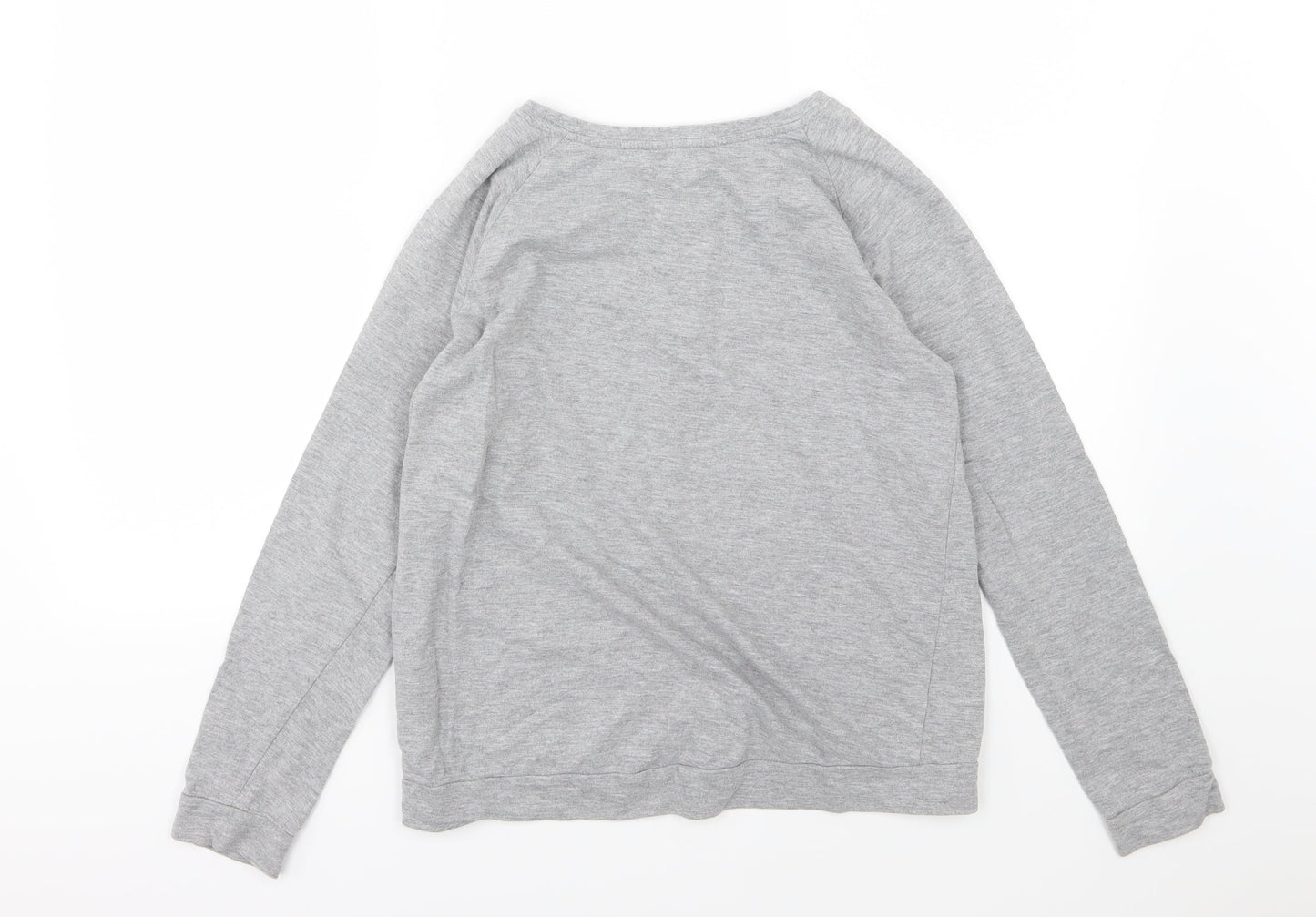H&M Girls Grey  Jersey Pullover Sweatshirt Size 12-13 Years  - Slogan