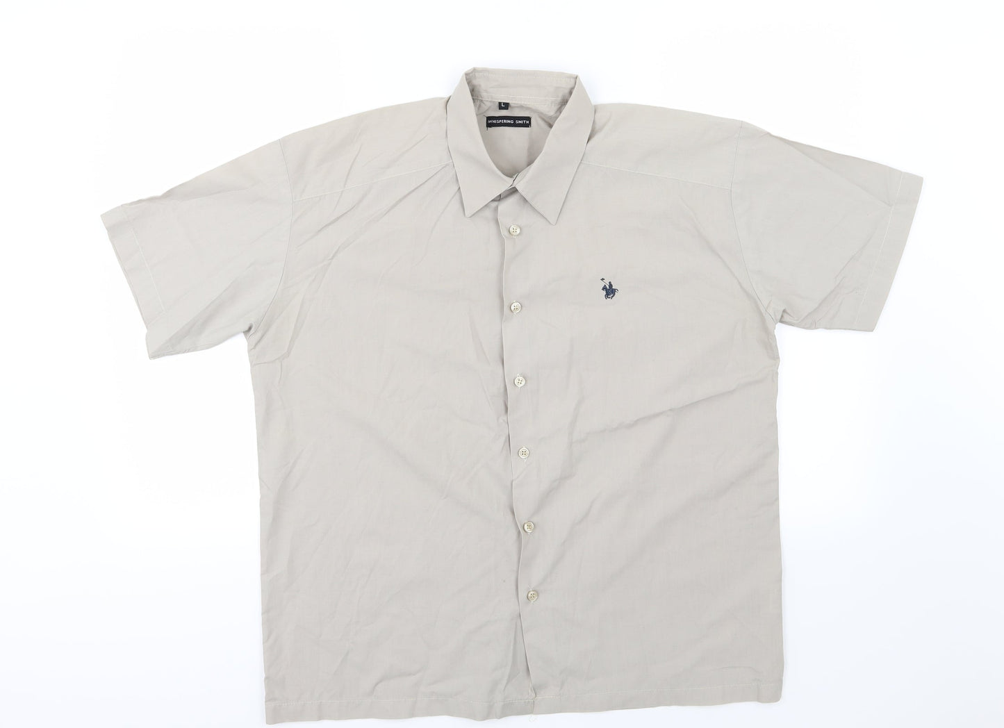 Whispering Smith Mens Brown    Button-Up Size L