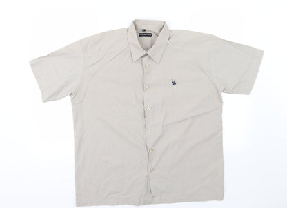 Whispering Smith Mens Brown    Button-Up Size L