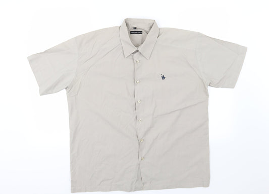 Whispering Smith Mens Brown    Button-Up Size L