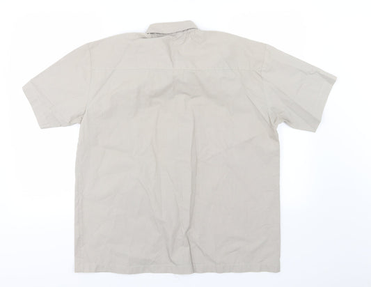 Whispering Smith Mens Brown    Button-Up Size L