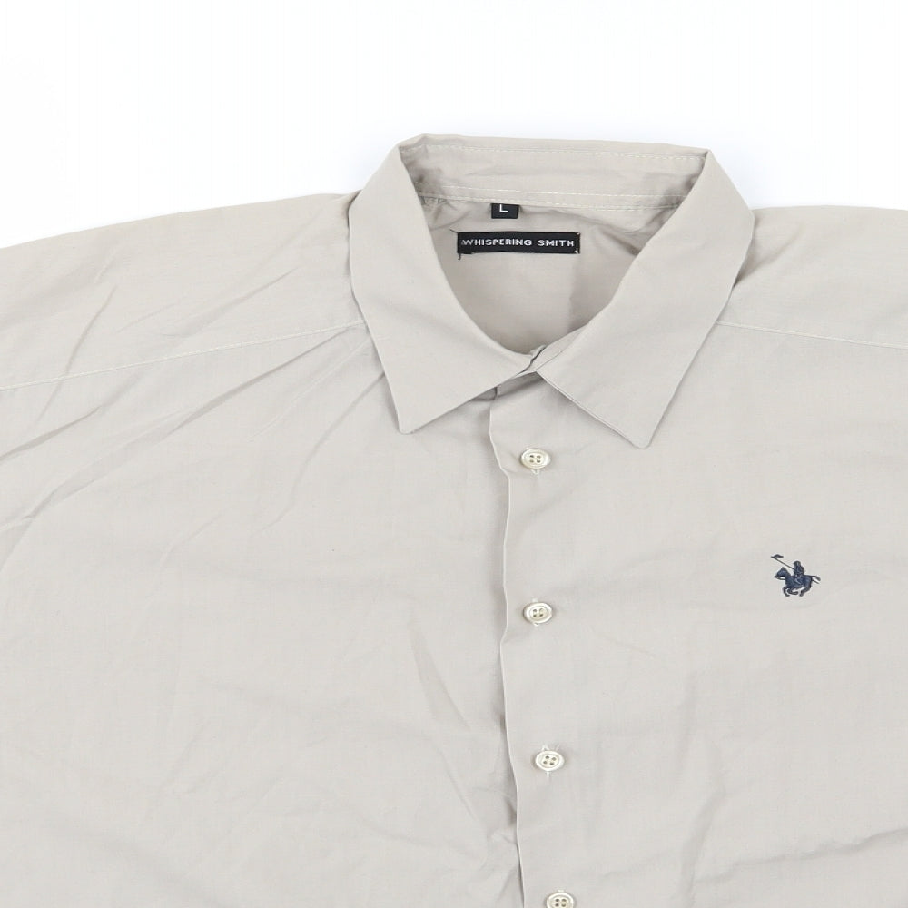 Whispering Smith Mens Brown    Button-Up Size L