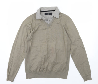 NEXT Mens Green  Knit Pullover Jumper Size M