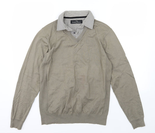 NEXT Mens Green  Knit Pullover Jumper Size M