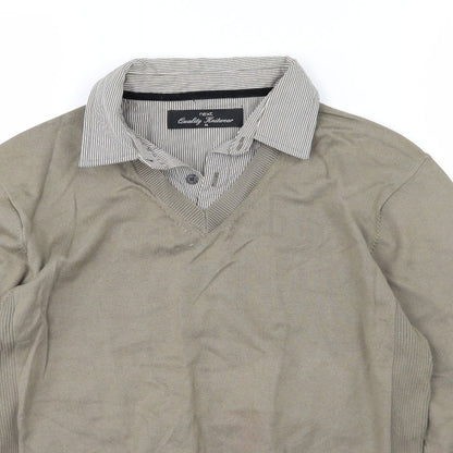 NEXT Mens Green  Knit Pullover Jumper Size M