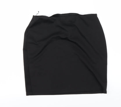 Missguided Womens Black   A-Line Skirt Size 12