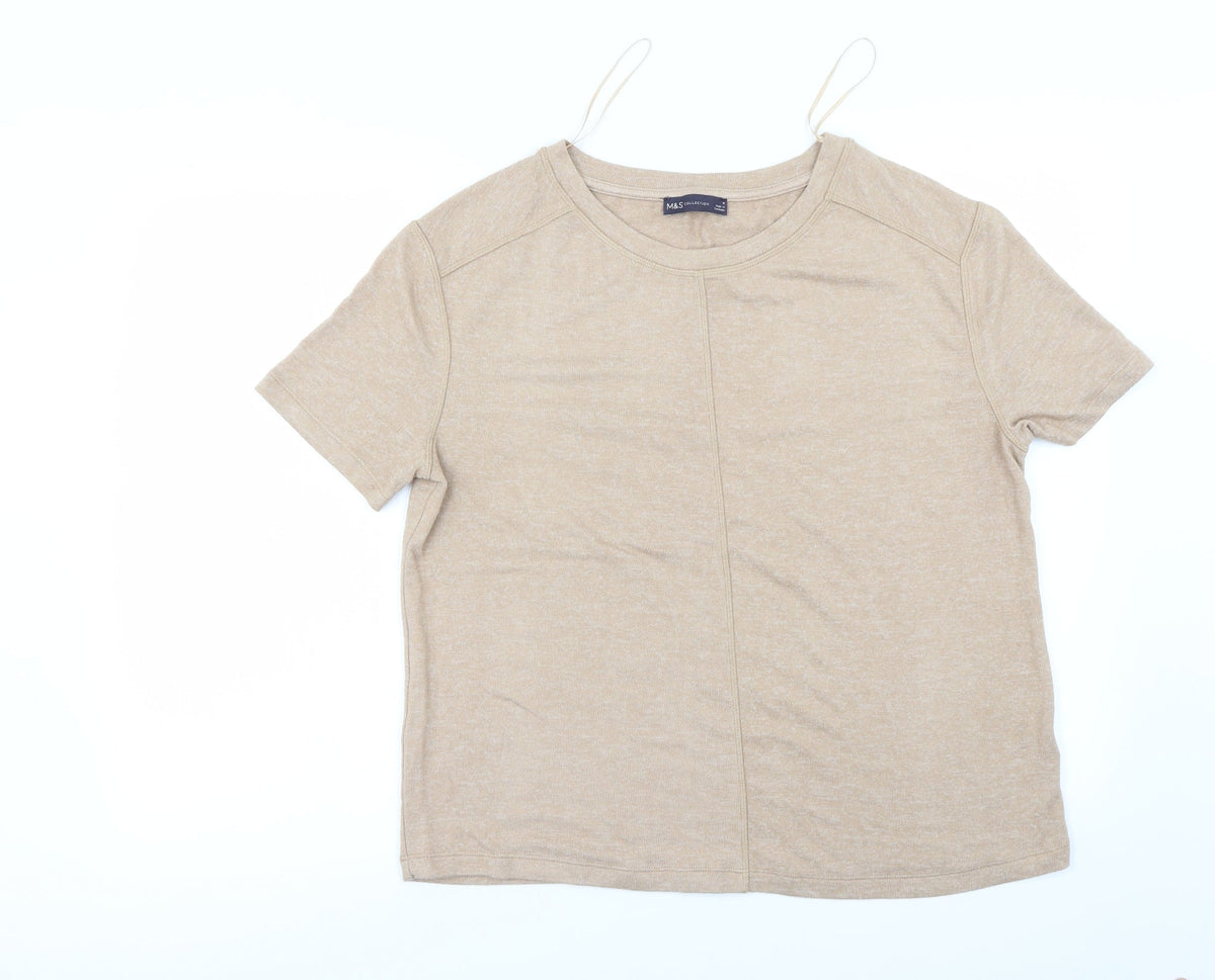 Marks & Spencer Womens Beige   Pullover Jumper Size M