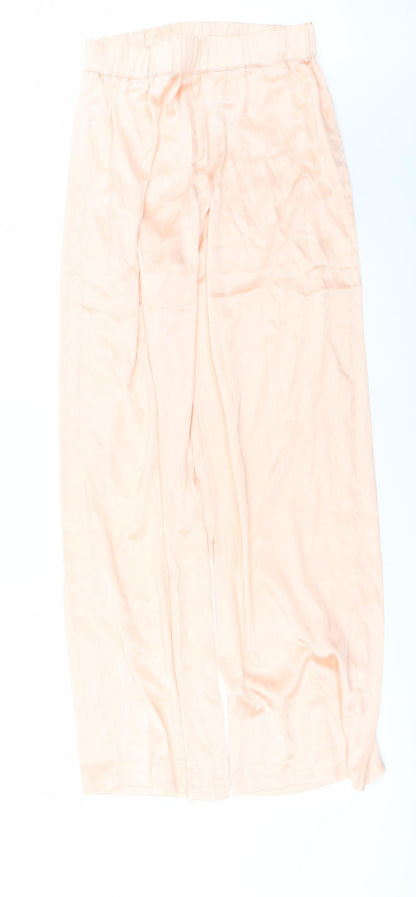 Boohoo Womens Orange   Trousers  Size 12 L29 in