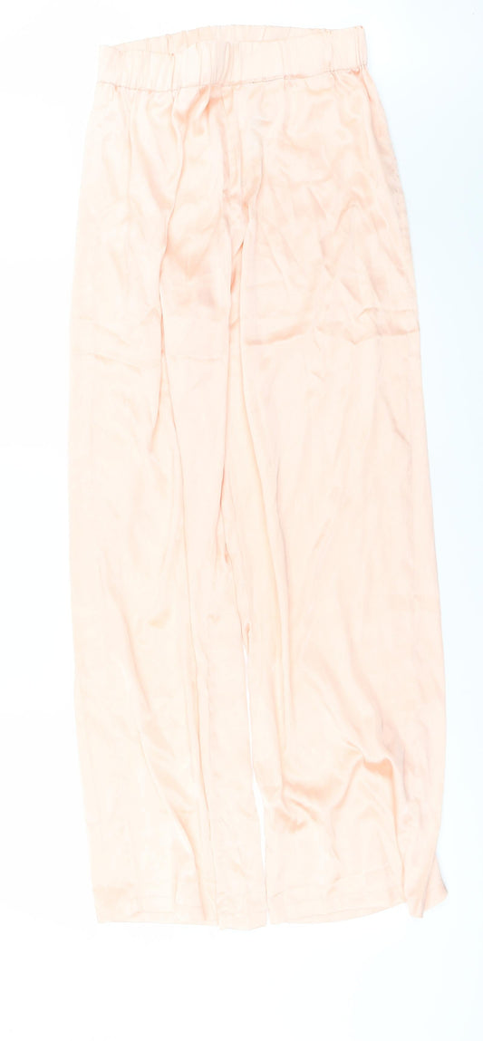 Boohoo Womens Orange   Trousers  Size 12 L29 in