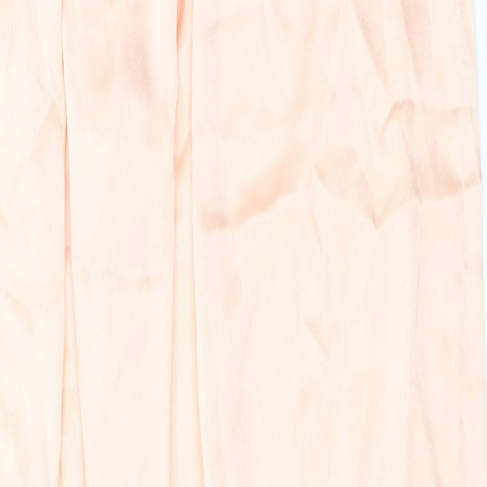 Boohoo Womens Orange   Trousers  Size 12 L29 in