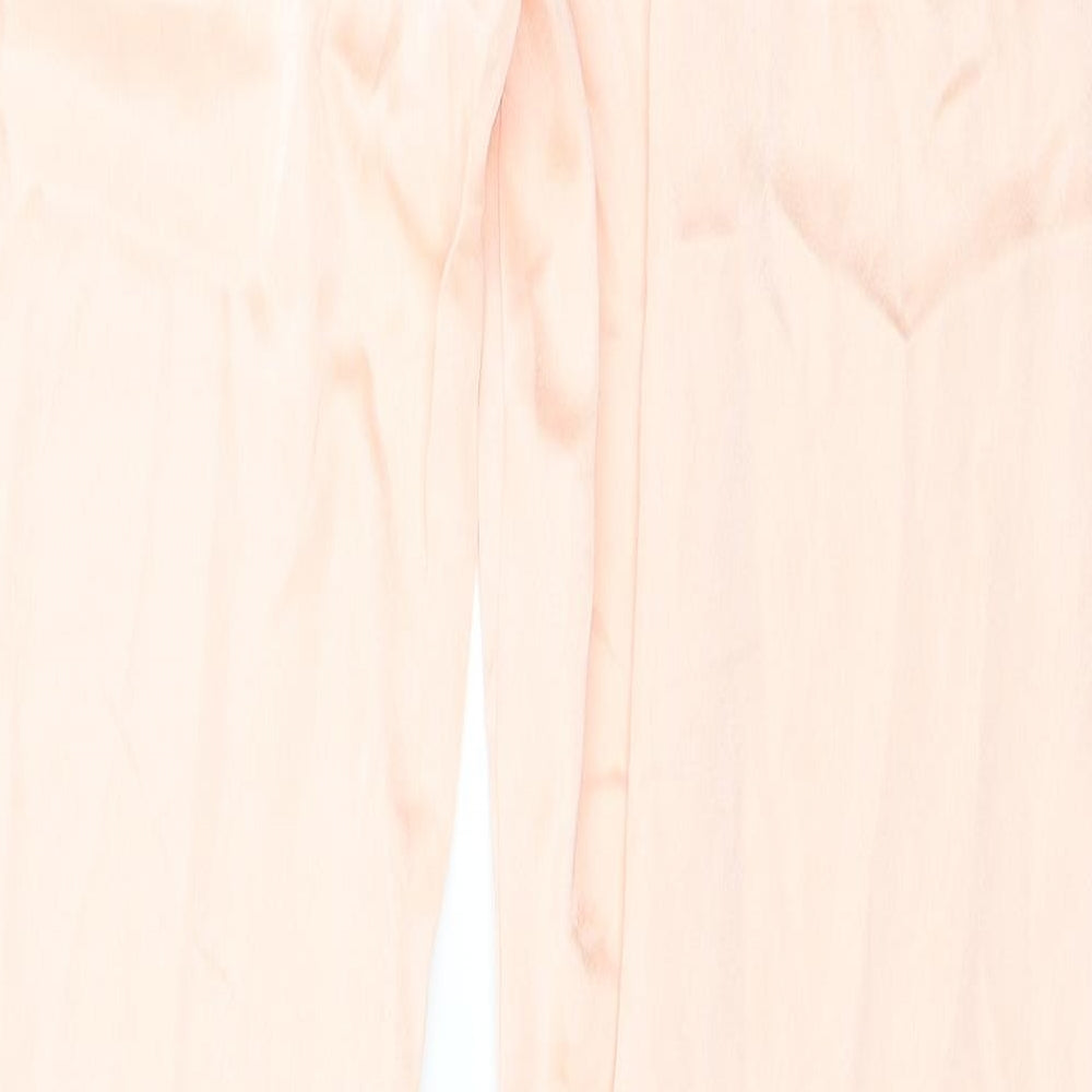 Boohoo Womens Orange   Trousers  Size 12 L29 in