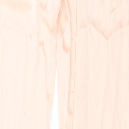 Boohoo Womens Orange   Trousers  Size 12 L29 in