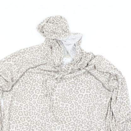 Time To Dream  Womens Multicoloured Animal Print  Pullover Hoodie Size M