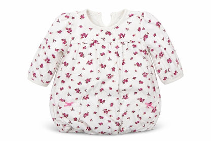 Front view of George girls’ white a-line, size 3-6, months