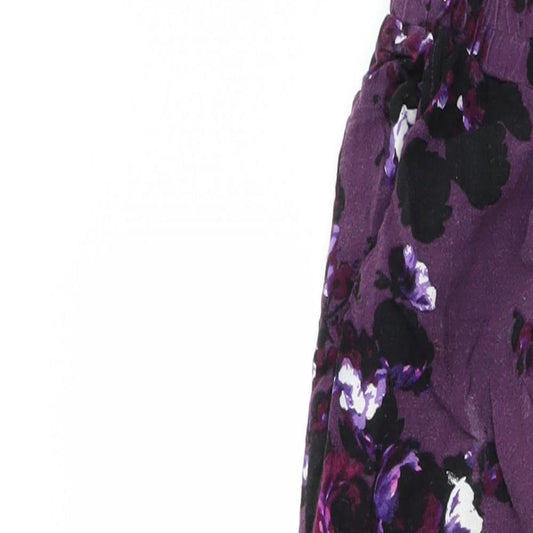 Womens UK Size 12 Dorothy Perkins Regular Fit  Purple Trousers