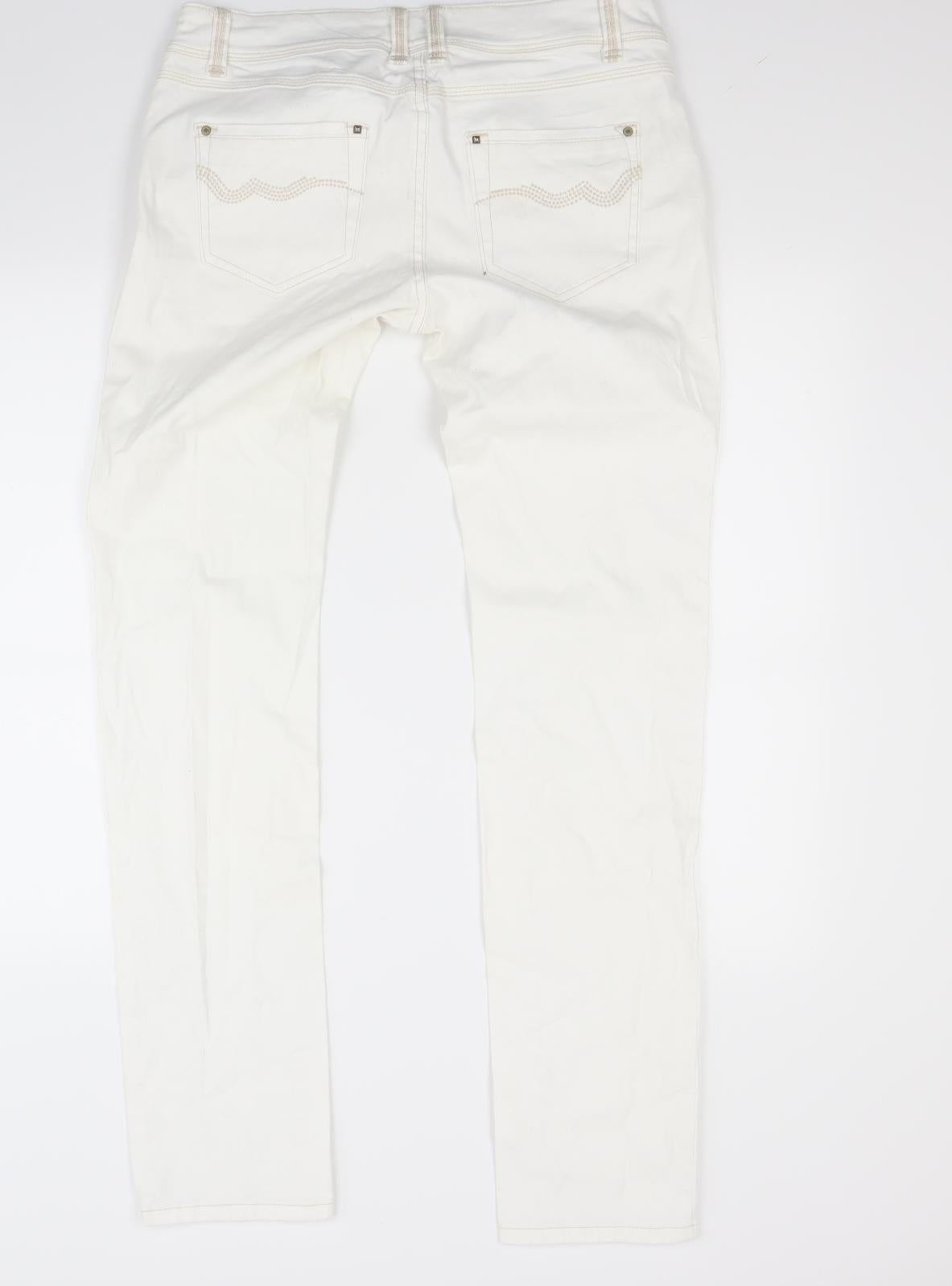 Promod Womens White  Denim Skinny Jeans Size 32 in L31 in