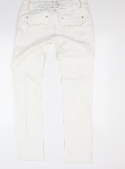 Promod Womens White  Denim Skinny Jeans Size 32 in L31 in