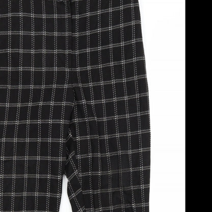 F&F Womens Black Check  Trousers  Size 18 L24 in