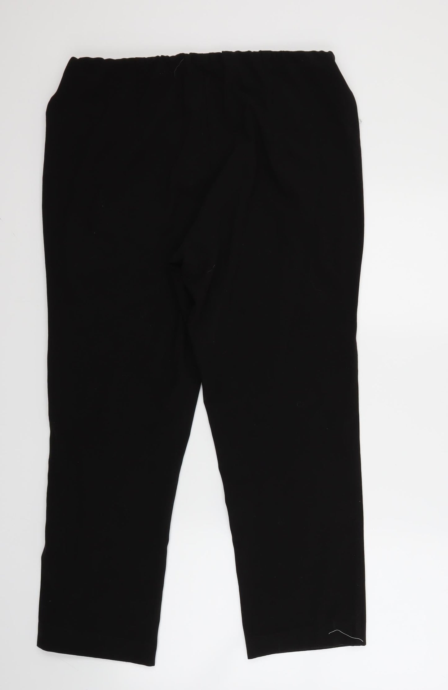 Womens UK Size 16 Preworn Regular Fit  Black Trousers