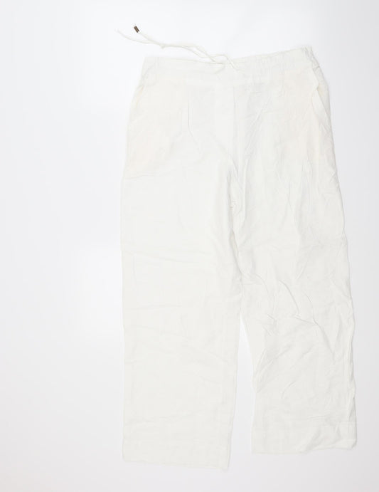 Anthology Womens White   Trousers  Size 14 L23 in
