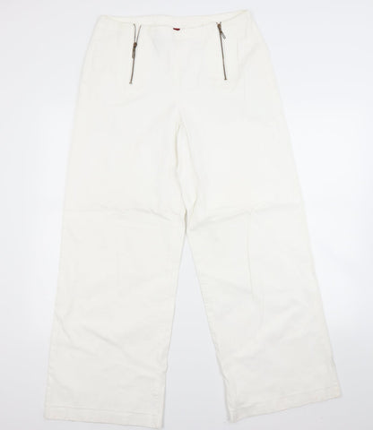 Bianca Womens White   Trousers  Size 14 L28 in