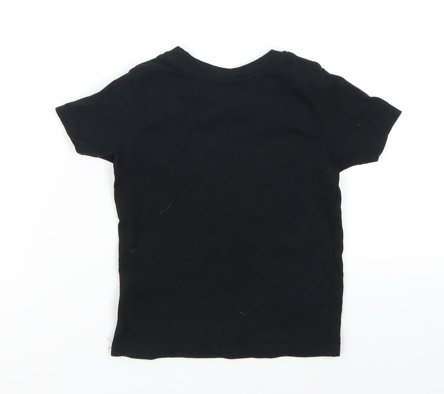 Primark Girls Black   Basic T-Shirt Size 18-24 Months  - Palm Tree