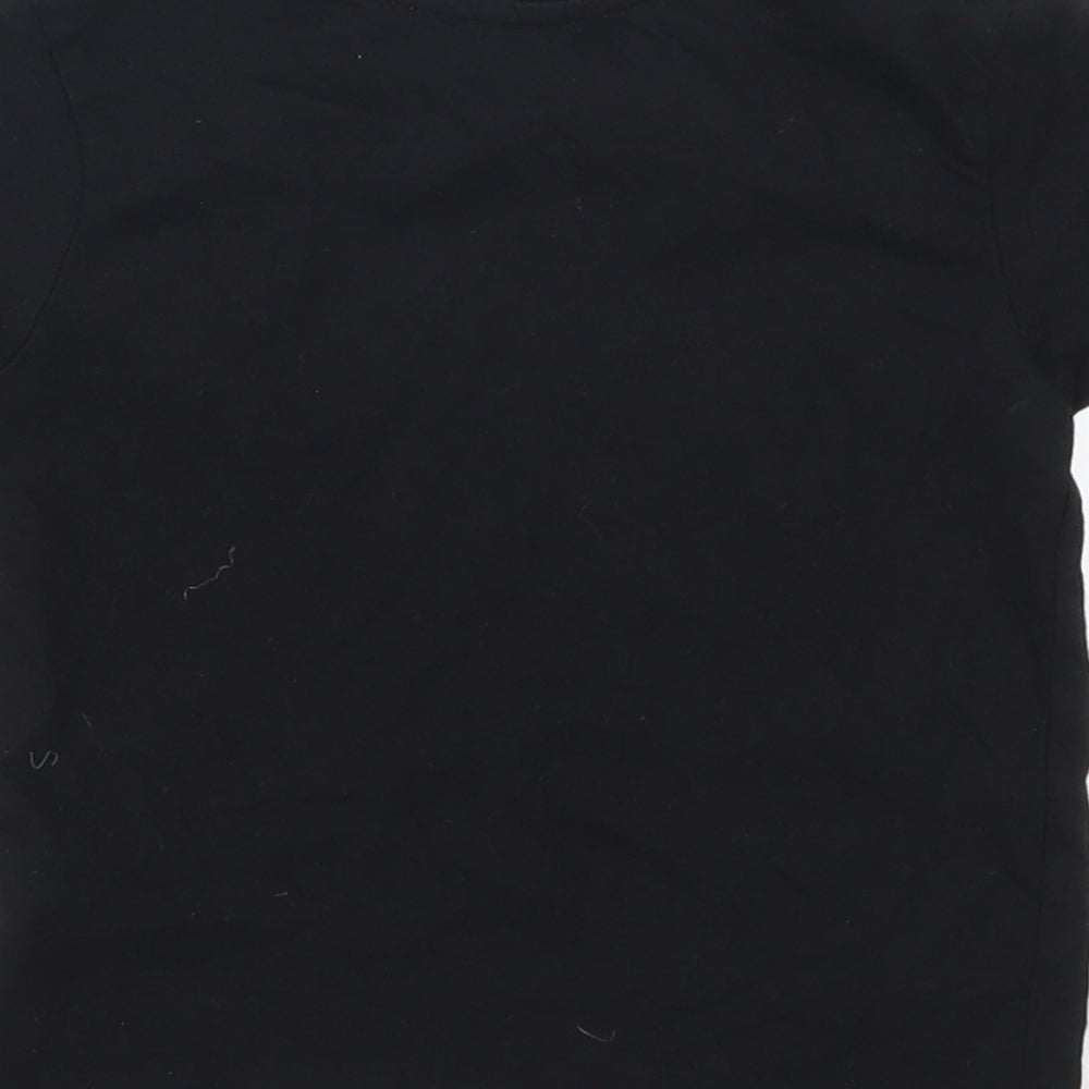 Primark Girls Black   Basic T-Shirt Size 18-24 Months  - Palm Tree
