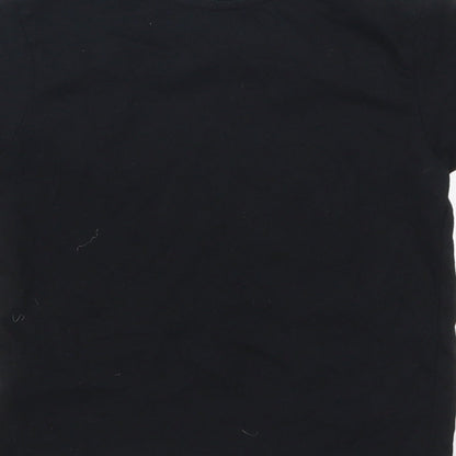 Primark Girls Black   Basic T-Shirt Size 18-24 Months  - Palm Tree