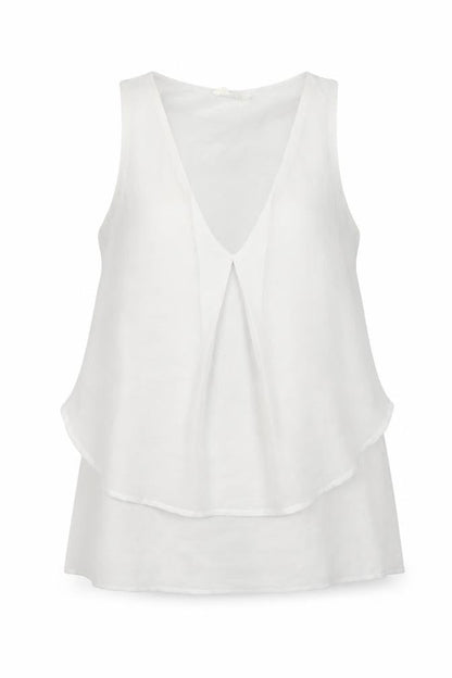 Womens UK Size S Zara White Basic Tank