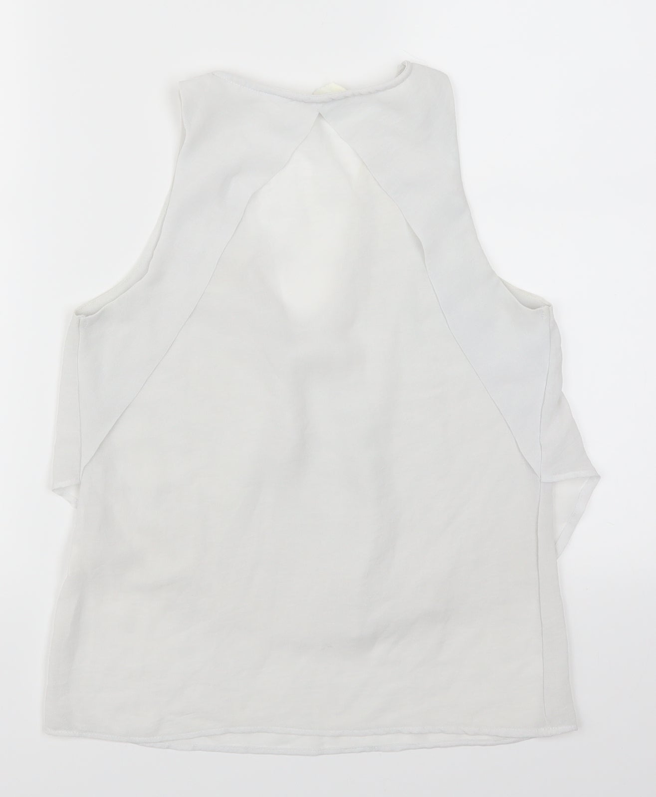 Womens UK Size S Zara White Basic Tank