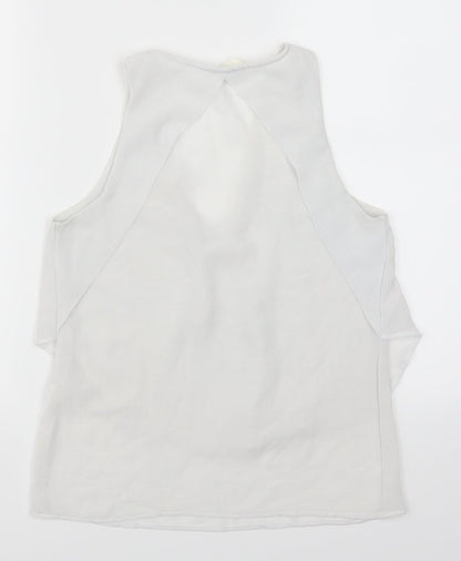 Womens UK Size S Zara White Basic Tank