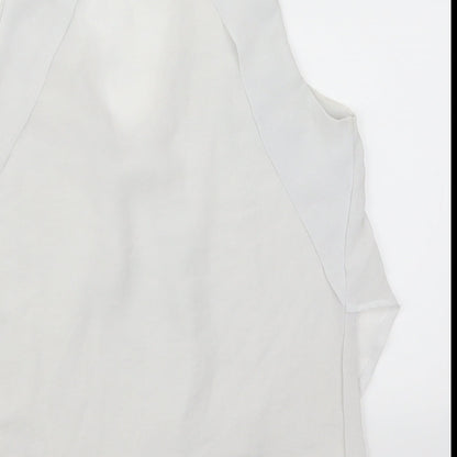 Womens UK Size S Zara White Basic Tank