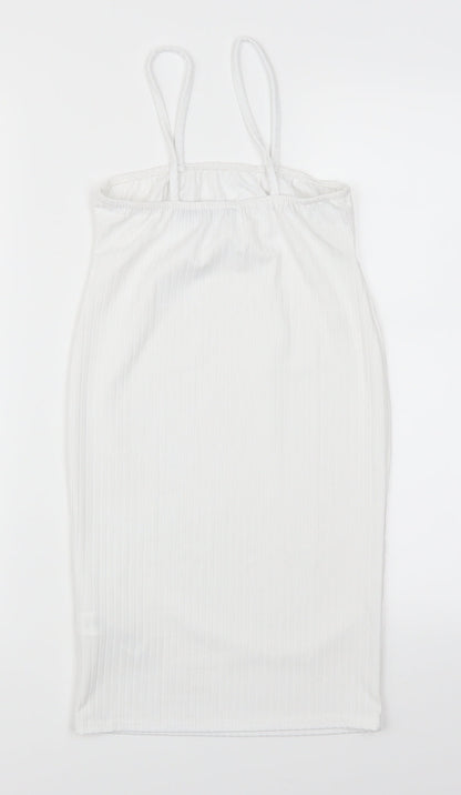 I SAW IT FIRST Womens White   Basic Tank Size 10