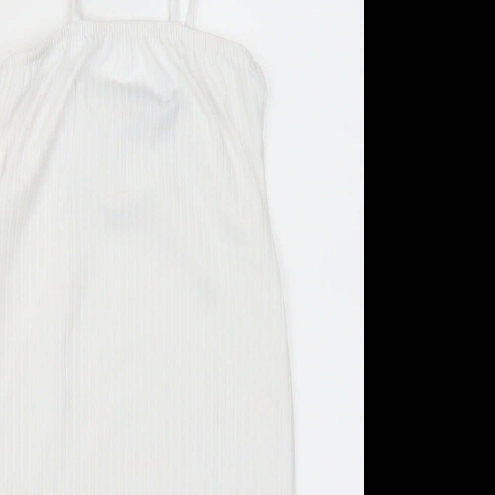 I SAW IT FIRST Womens White   Basic Tank Size 10