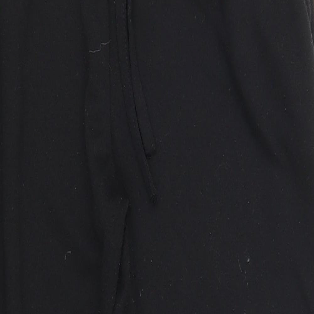 Womens UK Size S Preworn Regular Fit Sweatpants Black Trousers